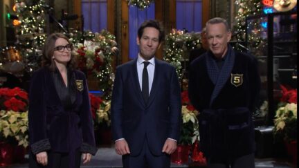 Tina Fey, Paul Rudd, and Tom Hanks on 'Saturday Night Live'