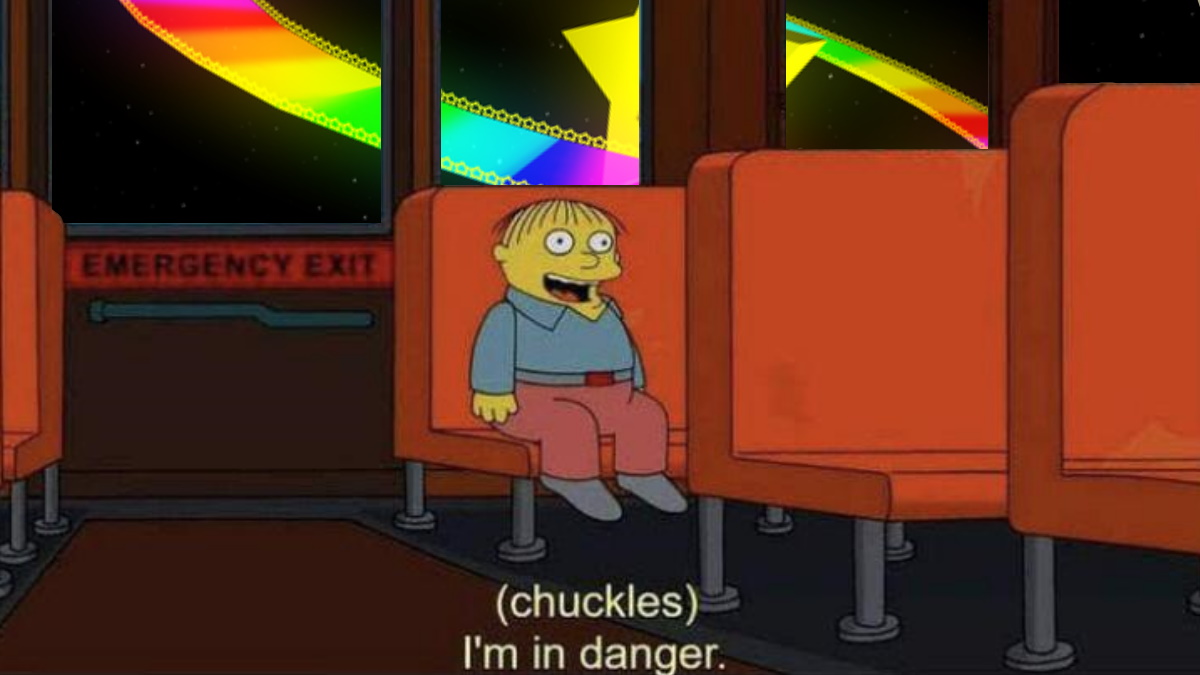 Ralph on the bus to Mario Kart