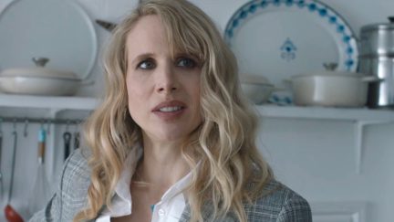 Lucy Punch looking shocked in Silent Night.