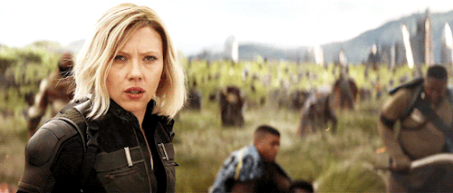 Natasha in the green vest in Infinity War