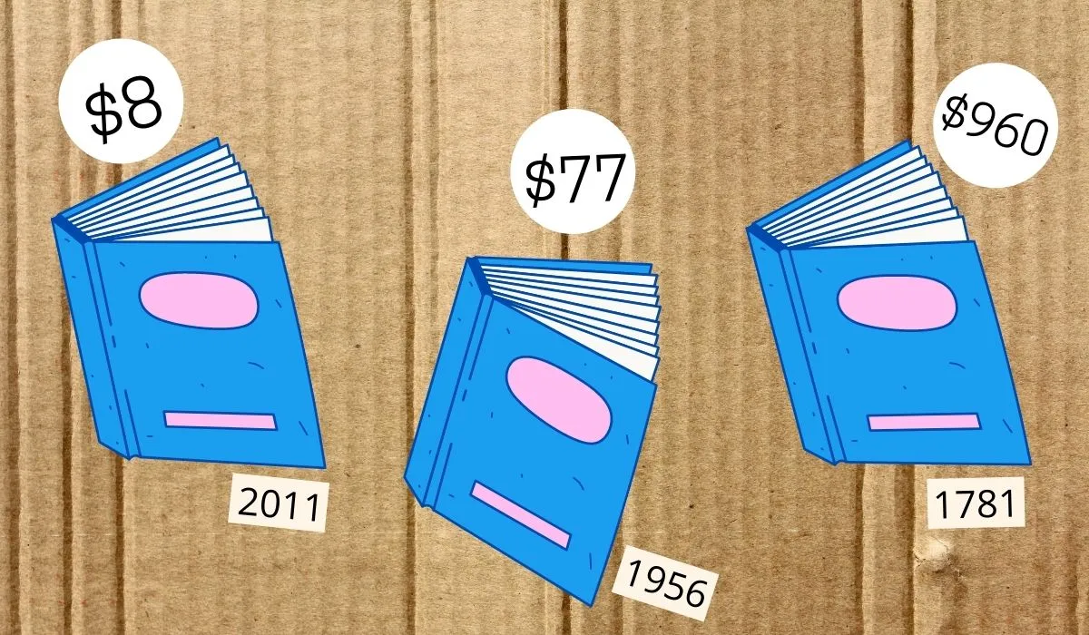 The same book selling for different prices and different published dates. (Image: Alyssa Shotwell.)