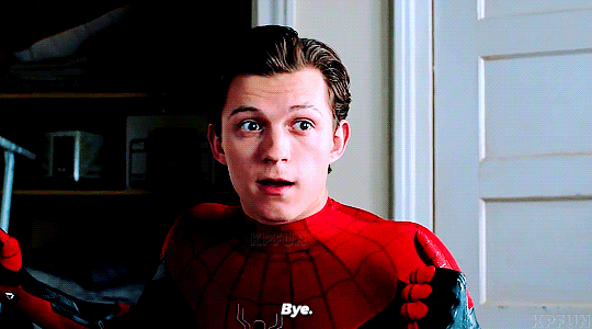 Spider-Man saying bye