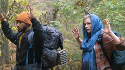 Sam (Algee Smith) and Georgia (Chloë Grace Moretz) in MOTHER/ANDROID