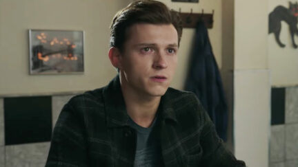 tom holland looking sad in spider-man: no way home