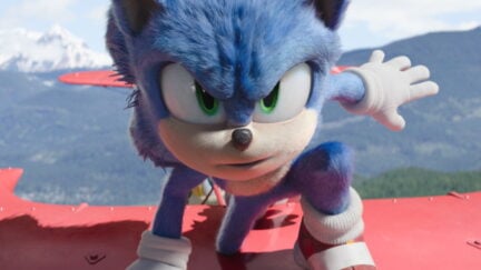 Sonic (Ben Schwartz) in SONIC THE HEDGEHOG 2 from Paramount Pictures and Sega.