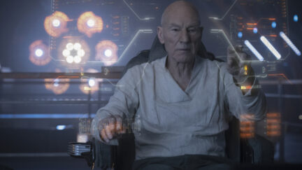 Pictured: Sir Patrick Stewart as Jean-Luc Picard of the the CBS All Access series STAR TREK: PICARD. Photo Cr: Trae Patton/CBS ©2019 CBS Interactive, Inc. All Rights Reserved.