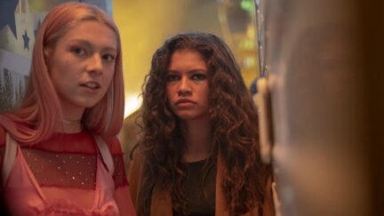 Rue and Jules from Euphoria stand close together.