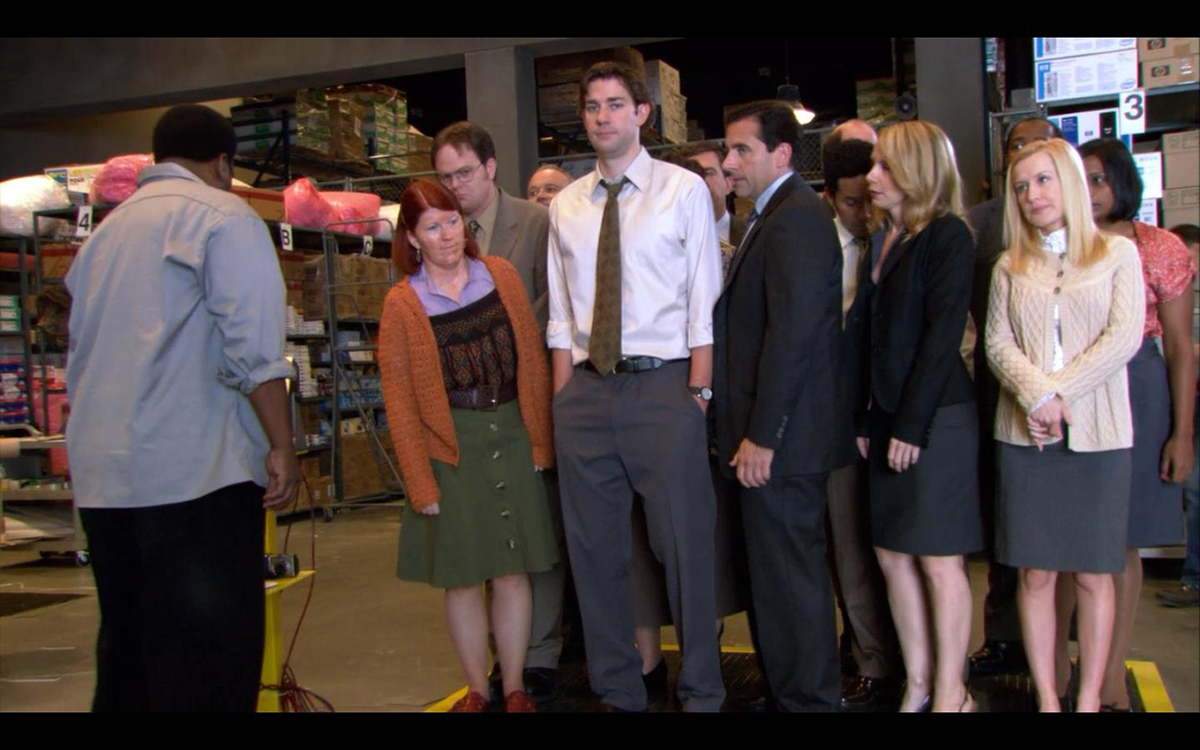 The Office cast on a scale
