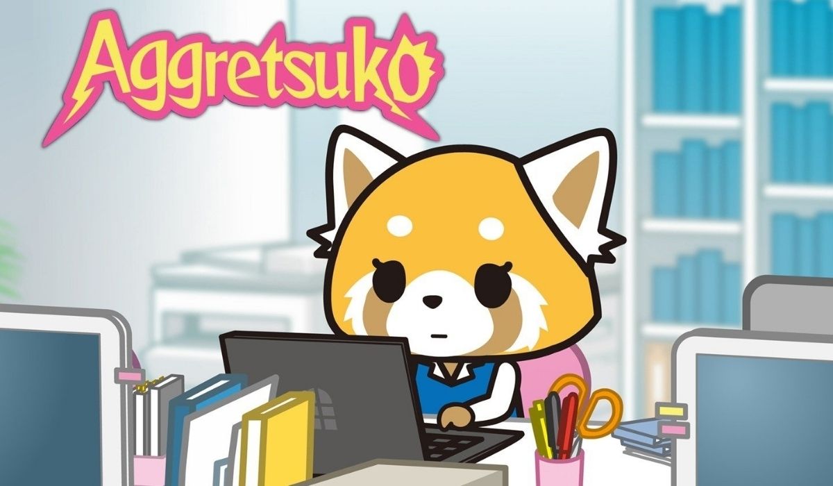 Retsuko working at her desk. (Image: Netflix.)