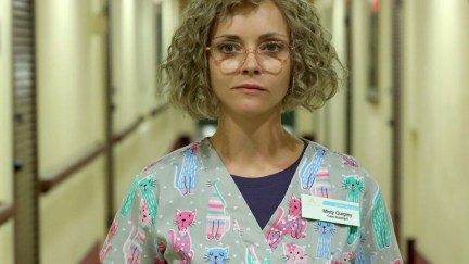 Christina Ricci in nurse's scrubs as adult Misty Quigley in 'Yellowjackets'
