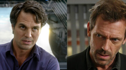 Mark ruffalo as Bruce Banner and Hugh Laurie as House