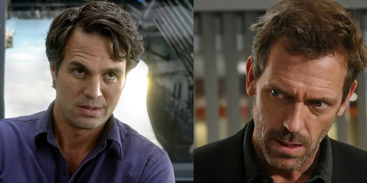 Mark ruffalo as Bruce Banner and Hugh Laurie as House