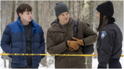 Jack Alcott, Michael C. Hall, and Julia Jones in 'Dexter: New Blood'