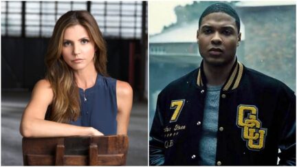 Charisma Carpenter and Ray Fisher