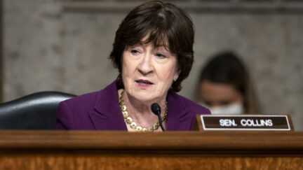 Susan Collins speaks during a Senate hearing.