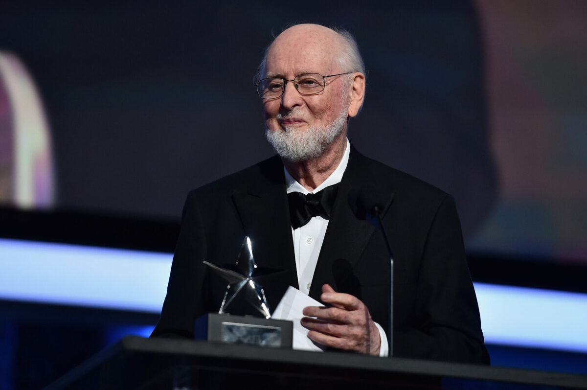 John Williams accepting an award