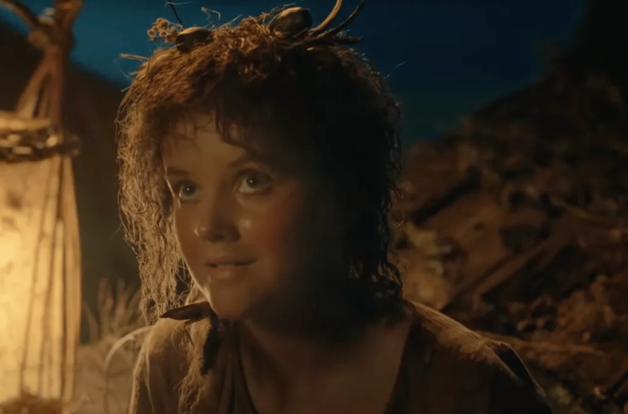 Megan Richards as a young harfoot girl