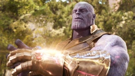 Thanos holds the infinity gauntlet in Avengers: Infinity War.