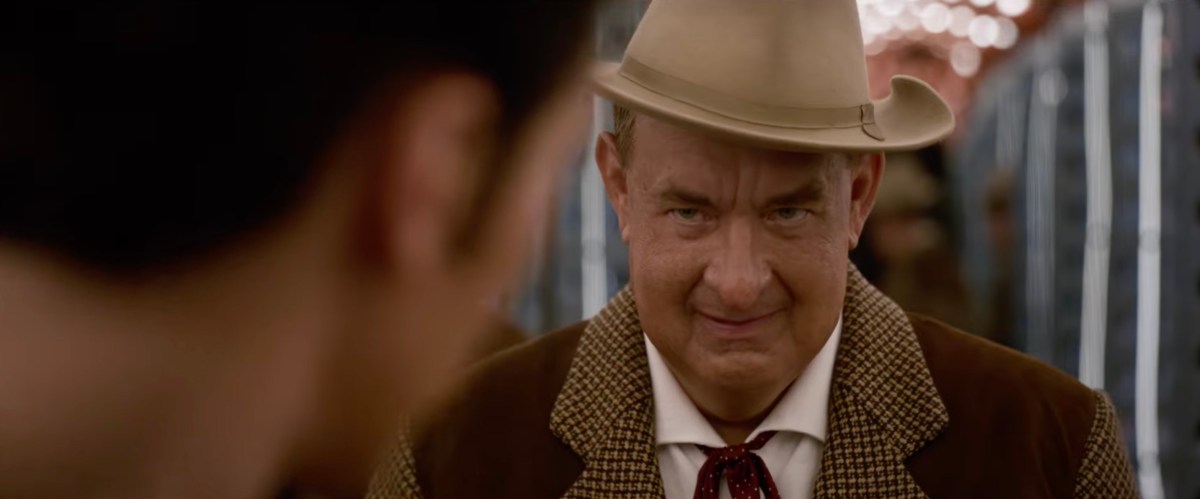 Tom Hanks looming in a corner in Elvis