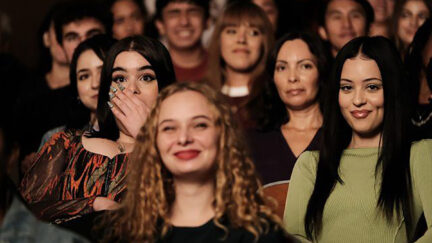 maddy and kat in the audience for lexi's play in euphoria