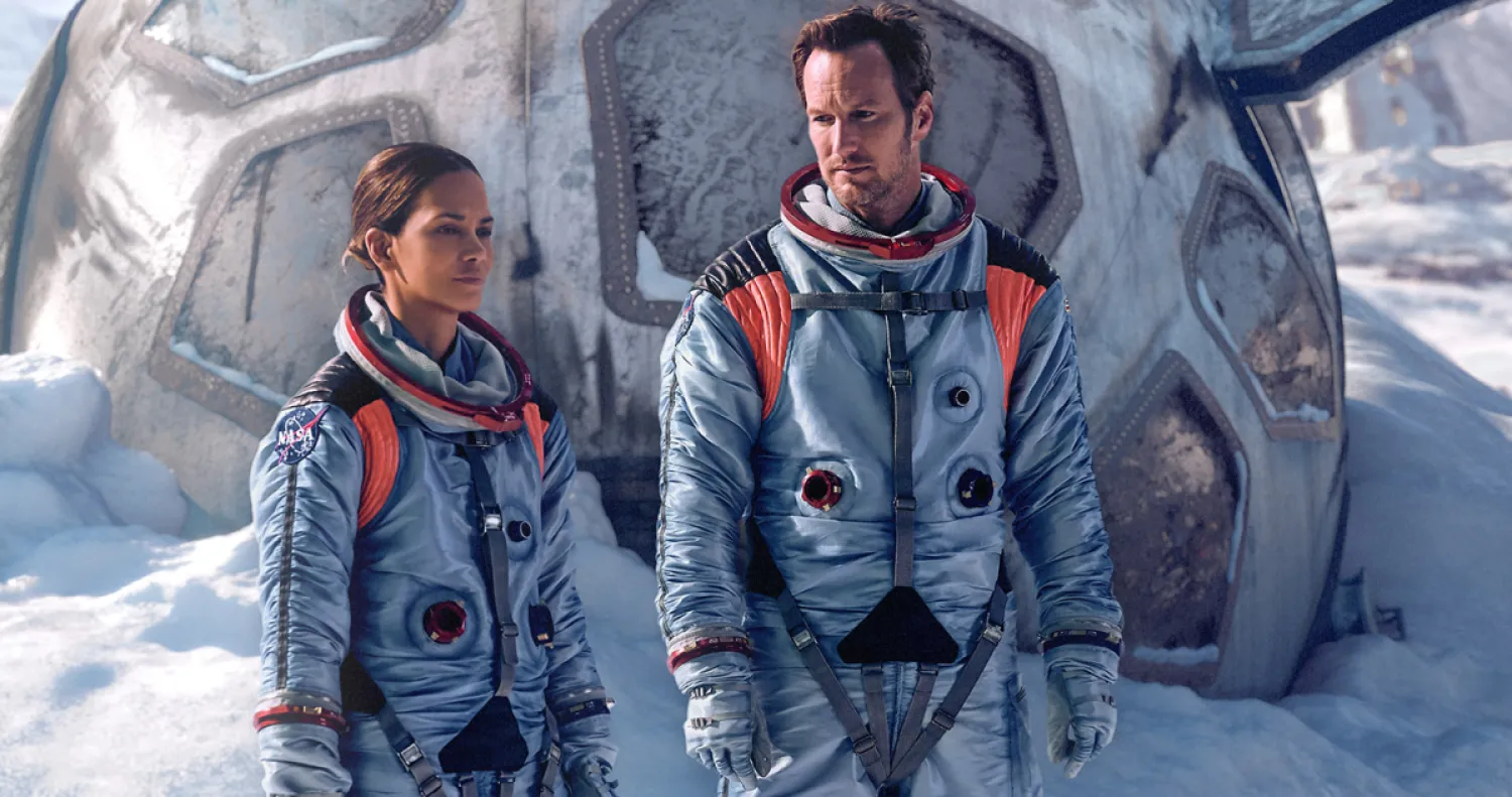 Halle Berry and Patrick Wilson looking sad before going into the moon in Moonfall