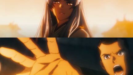 magic the gathering's neon dynasty trailer with two leads