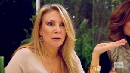 Ramona Singer making her face on the Real Housewives of New York