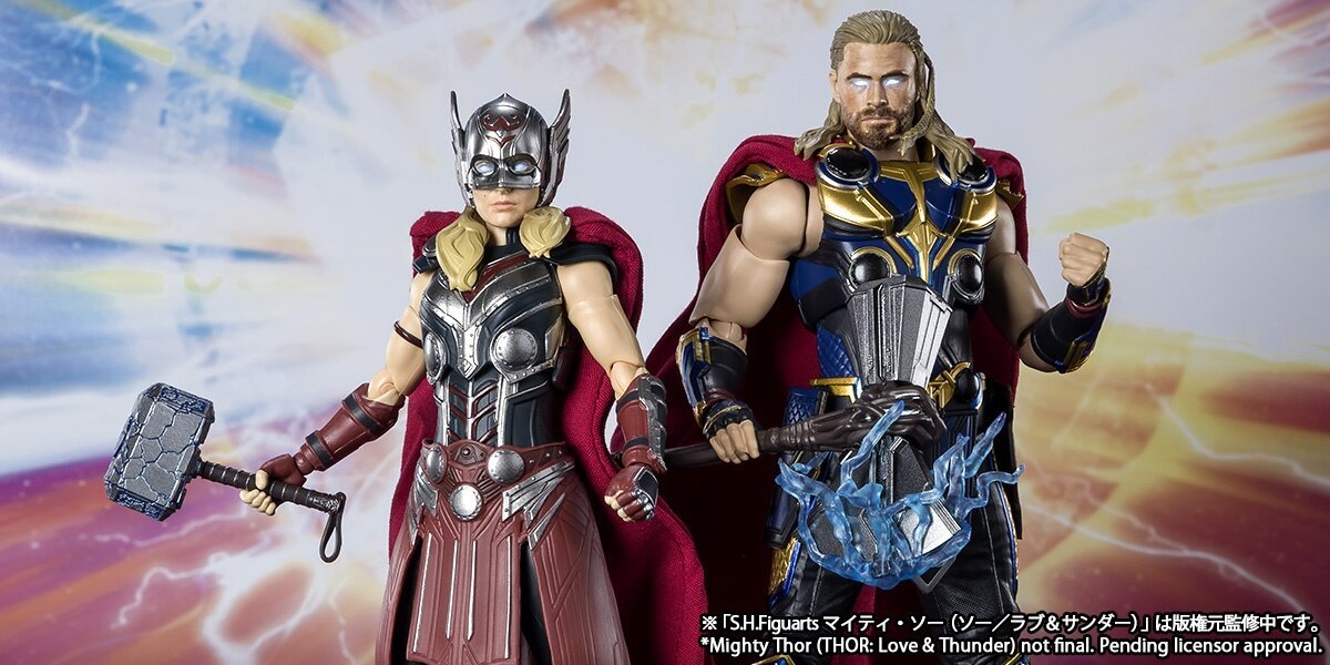 Thor and Jane action figures.