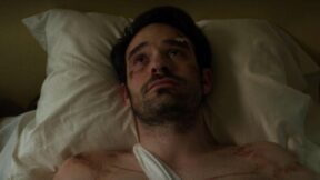 Matt Murdock lying in bed and staring at the ceiling