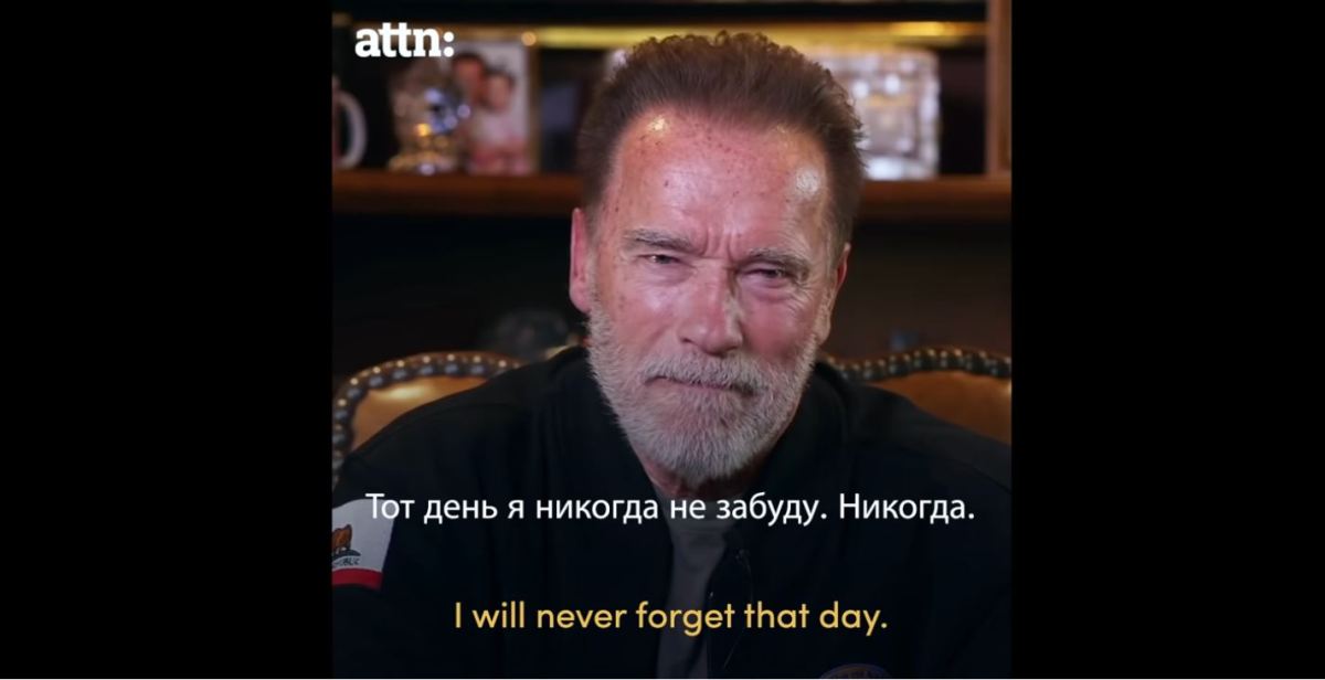 Arnold Shwarzenegger sends video message to Russia