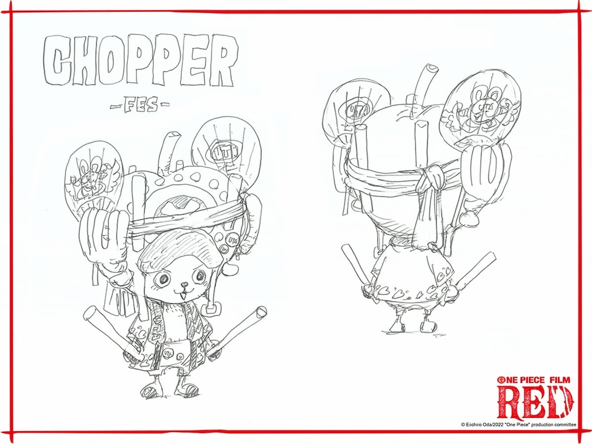 Artwork for Chopper's fes costume in One Piece: Red
