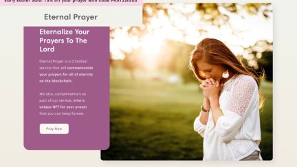 Eternal Prayer NFT site