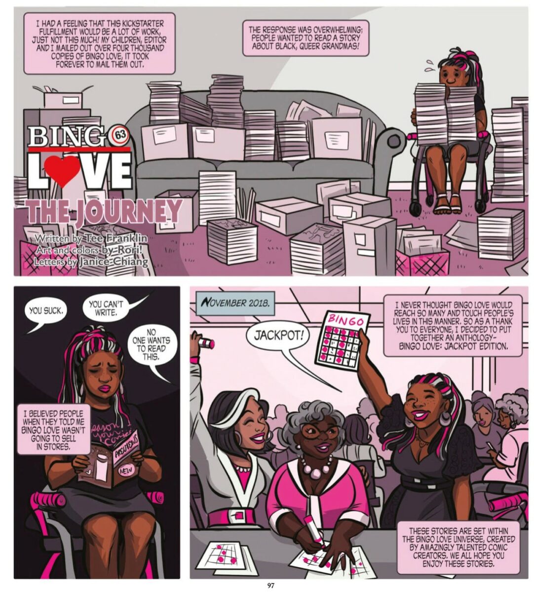 Franklin afraid of failure. Bingo Love: Jackpot Edition by Tee Franklin. Image: Image Comics.