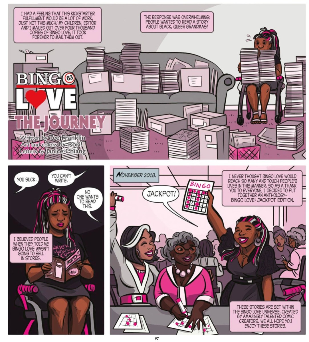 Franklin afraid of failure. Bingo Love: Jackpot Edition by Tee Franklin. Image: Image Comics.