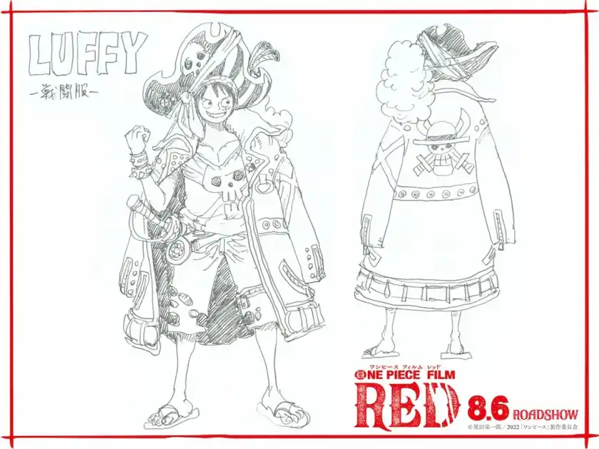 Luffy Climax Costume Artwork for One Piece: Red
