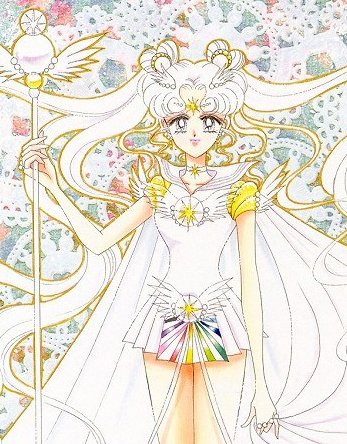 A picture from Naoko Takeuchi's manga Sailor Moon depicting Sailor Cosmos
