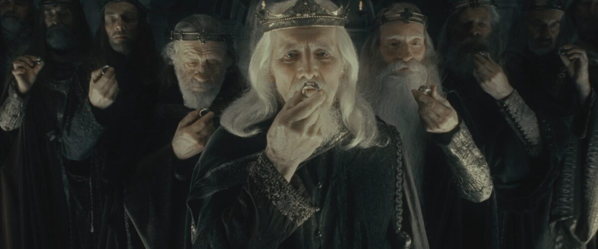 The nine mortal men have been given rings and are doomed to die in The Lord of the Rings