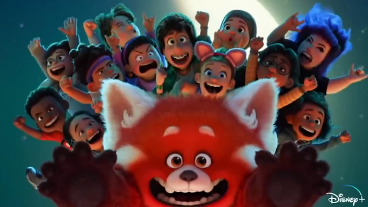 Mei and her friends jumping at the moon