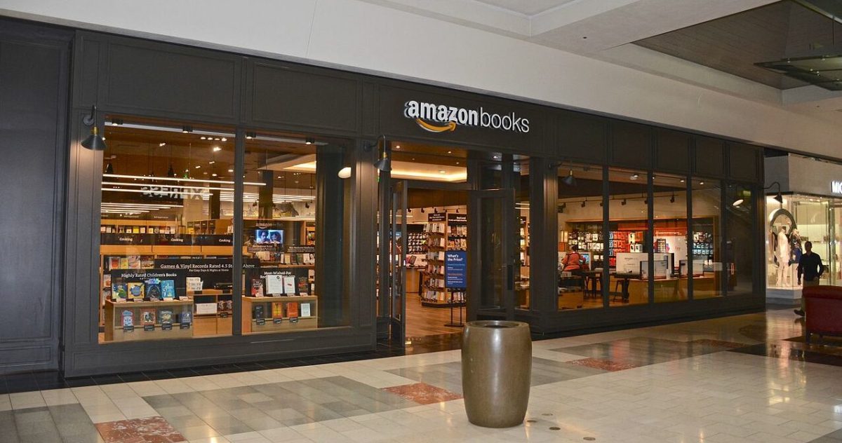 "The Amazon Books store at the Washington Square mall, in the Portland suburb of Tigard, Oregon, was the third physical bookstore opened by the longtime online retailer Amazon.com. The store opened in fall 2016." Image: Steve Morgan