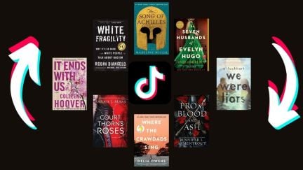 Eight common recommended books on BookTok 2020-2022. Image: Alyssa Shotwell, ByteDance, and various publishers.