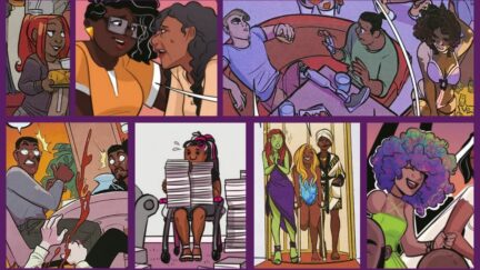 Scenes from Bingo Love by Tee Franklin and Harley Quinn: The Animated Series: The Eat. Bang! Kill. Tour by Tee Franklin. (Image: Joy San & Jenn St-Onge/Image and Max Sarin/DC Comics.)