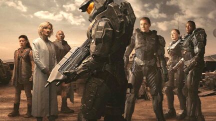 Promo image of the cast for 'HALO' on Paramount+