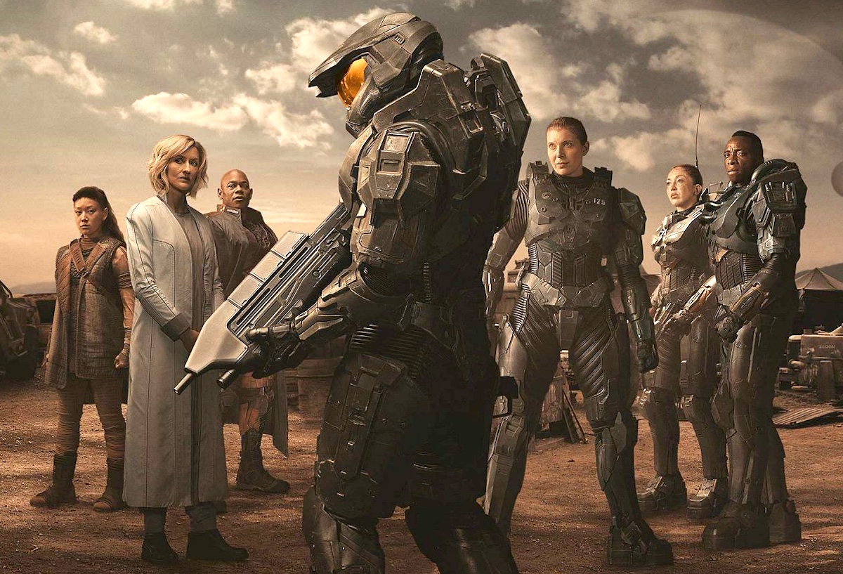 Promo image of the cast for 'HALO' on Paramount+