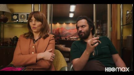 Ophelia Lovibond and Jake Johnson in 'Minx'