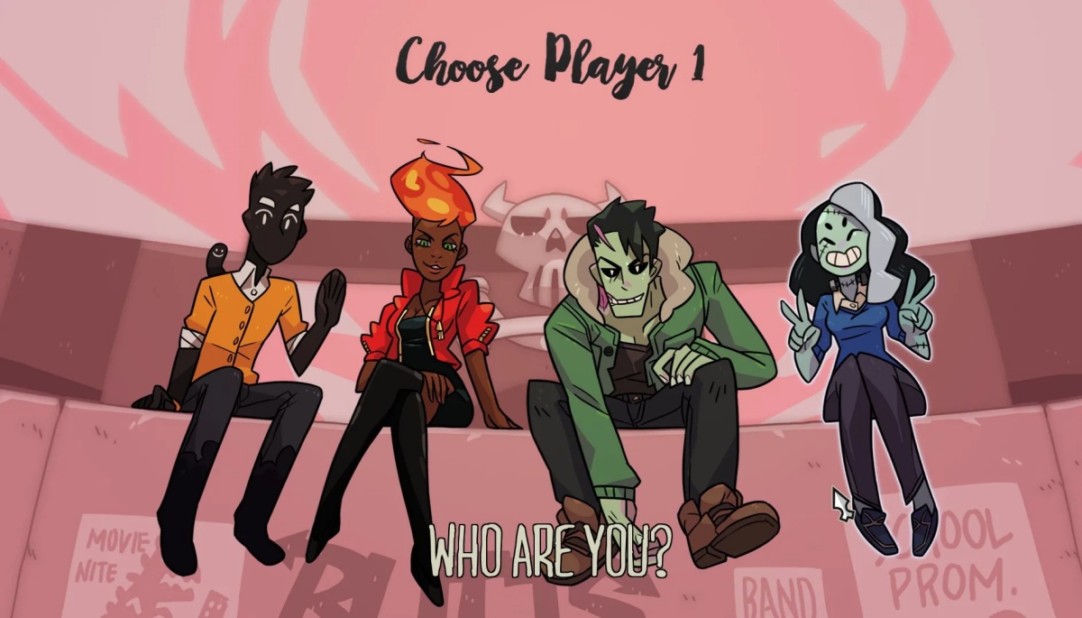 the four characters you can play as in monster prom