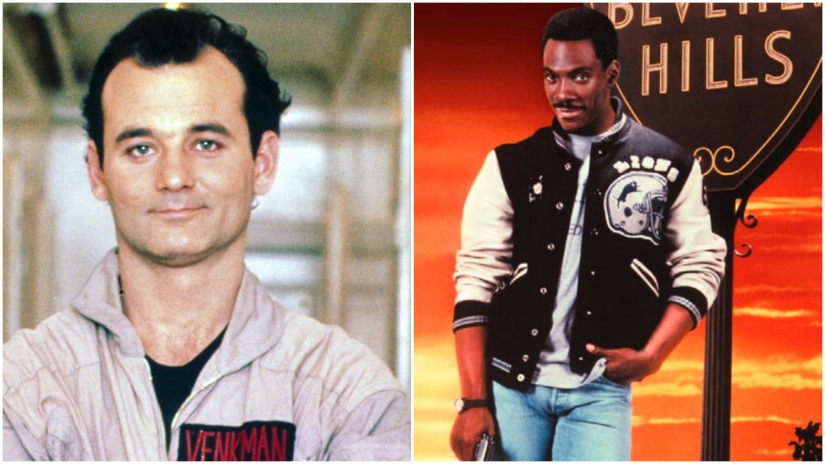 Bill Murray in 'Ghostbusters' and Eddie Murphy in 'Beverly Hills Cop'