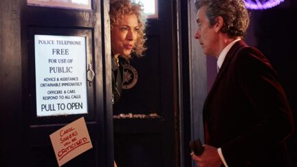 Alex Kingston and Peter Capaldi in Doctor Who (2005)