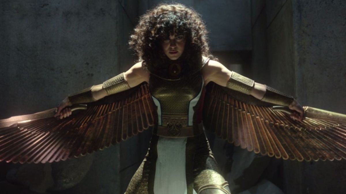 Layla El-Faouly, a.k.a. the Scarlet Scarab, unfurls her wings.