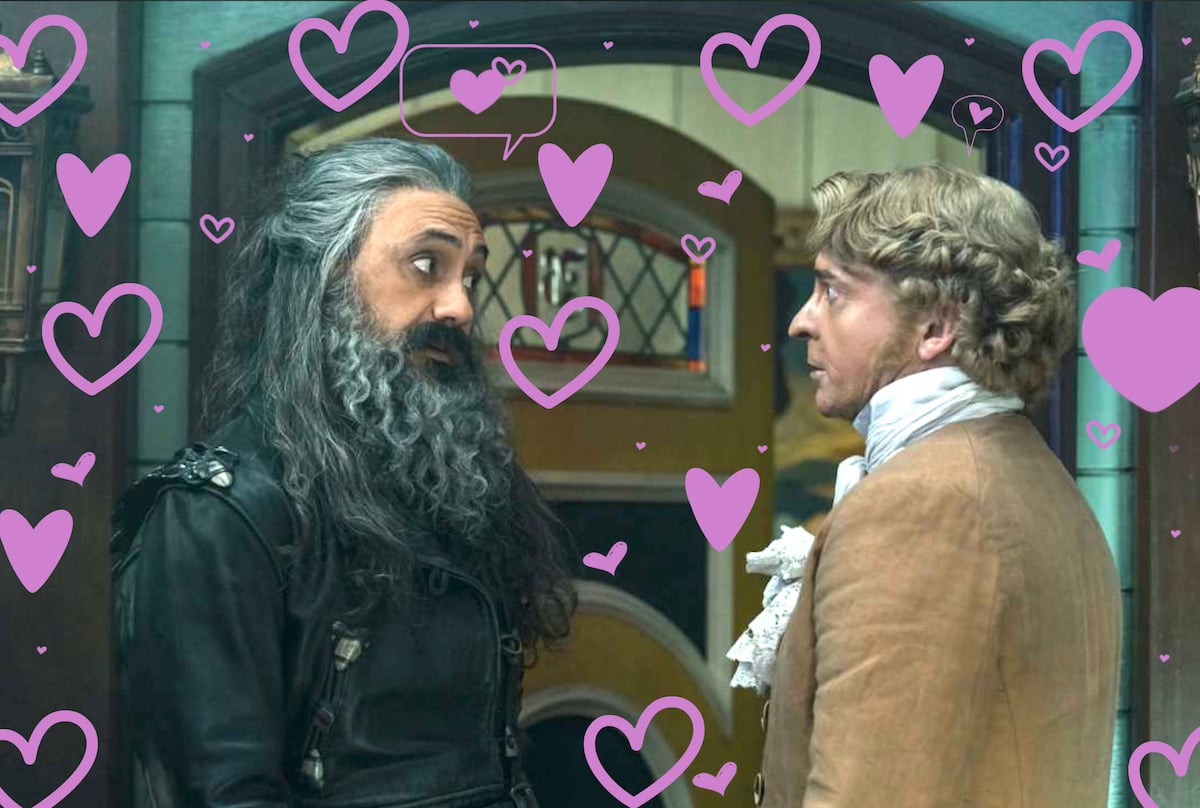 Taika Waititi as Blackbeard and Rhys Darby as Stede Bonnet have heart eyes for each other on 