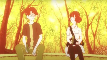 Watashi and Akashi in The Tatami Galaxy
